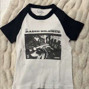 Radio Silence Brandy Melville Black and White Tee